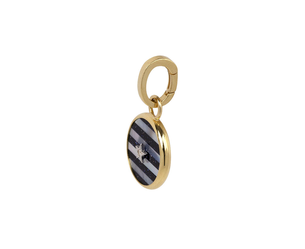 Anna Maccieri Rossi Mini Midnight Mosaic Ora Charm Pendant ONLY Side View