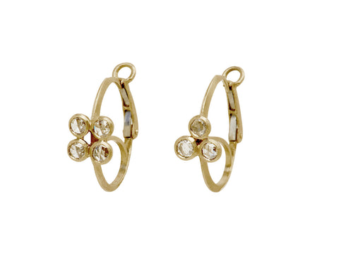 Small Poissarde Diamond Hoop Earrings - TWISTonline 
