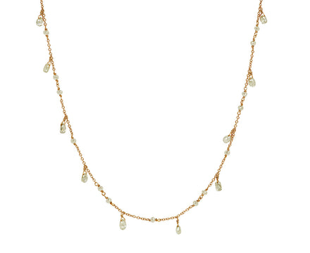 White Diamond Waterfall Necklace