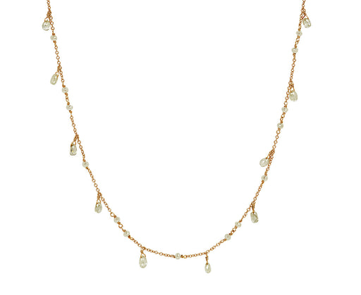 White Diamond Waterfall Necklace