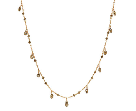Champagne Diamond Waterfall Necklace