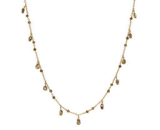 Champagne Diamond Waterfall Necklace