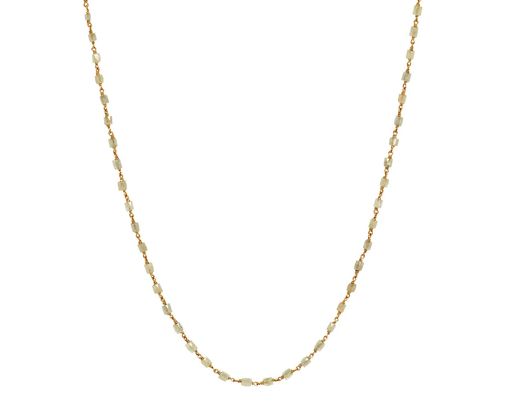 Ice Cube Diamond Rosary Gancino Necklace