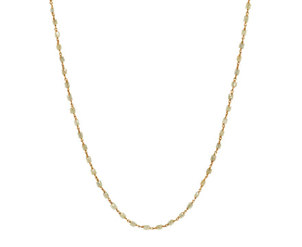 Ice Cube Diamond Rosary Gancino Necklace