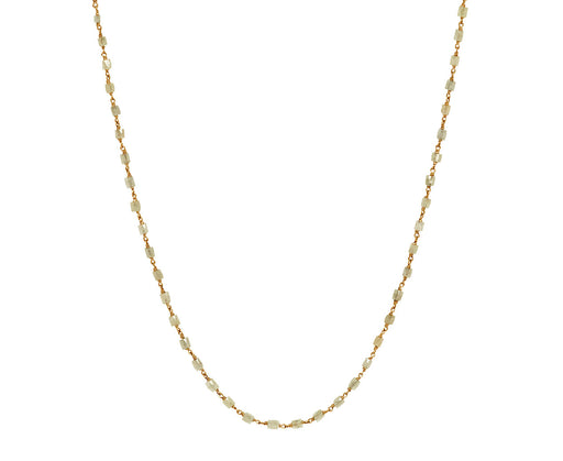 Ice Cube Diamond Rosary Gancino Necklace