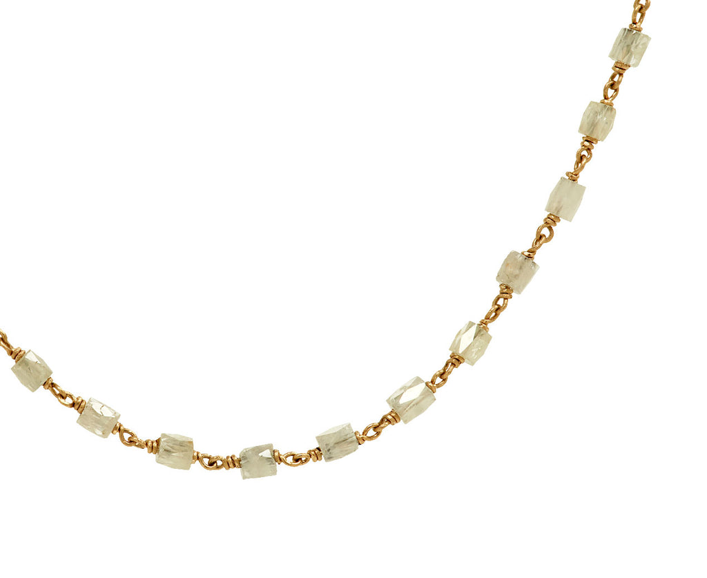 Ice Cube Diamond Rosary Gancino Necklace