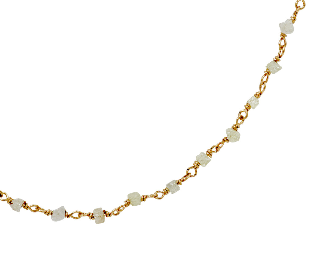 rosary gancino s nk yg 18k wg 18k clasp yg 1k mixed link wg 18k white raw ice dmds ct 3.31 - TWISTonline 