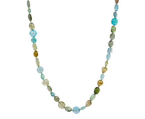 Tourmaline, Paraiba and Aquamarine Gancino Necklace