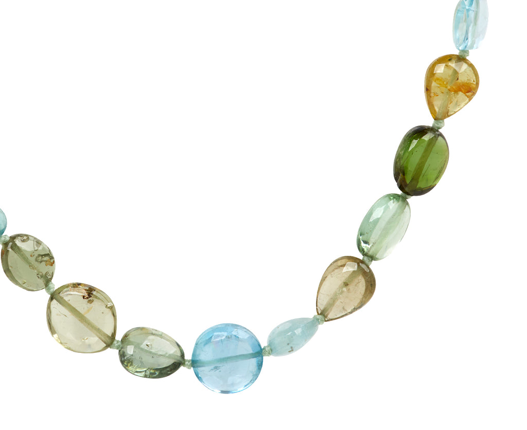 Tourmaline, Paraiba and Aquamarine Gancino Necklace