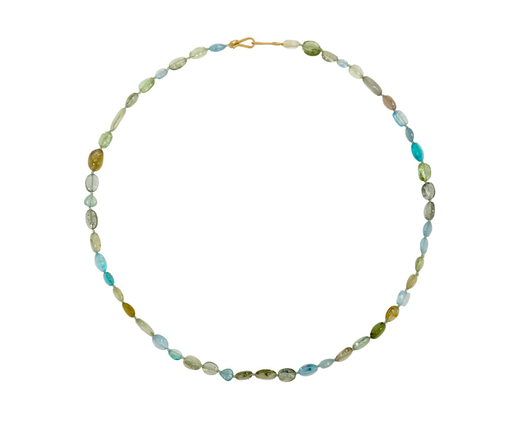 Tourmaline, Paraiba and Aquamarine Gancino Necklace