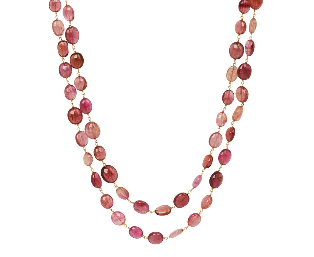Rose Tourmaline Rosary Paulette Necklace
