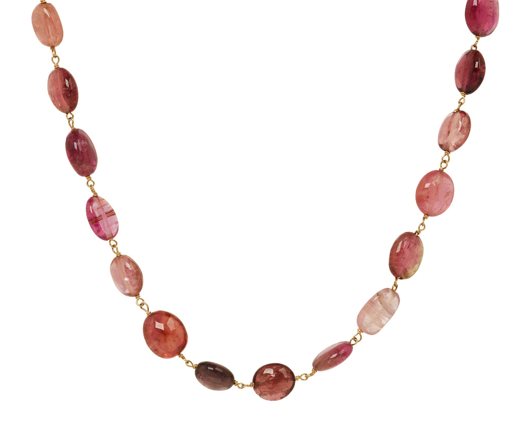 Rose Tourmaline Rosary Paulette Necklace