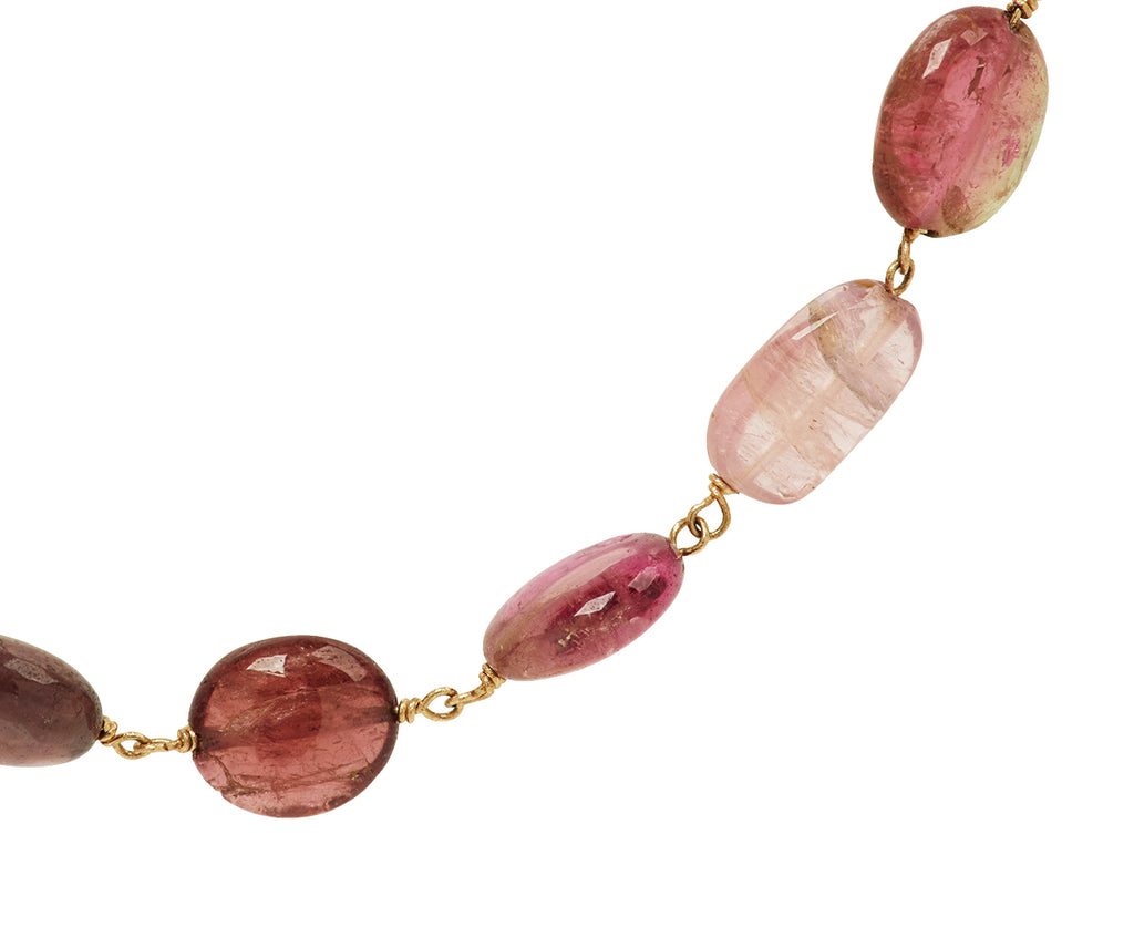 Rose Tourmaline Rosary Paulette Necklace