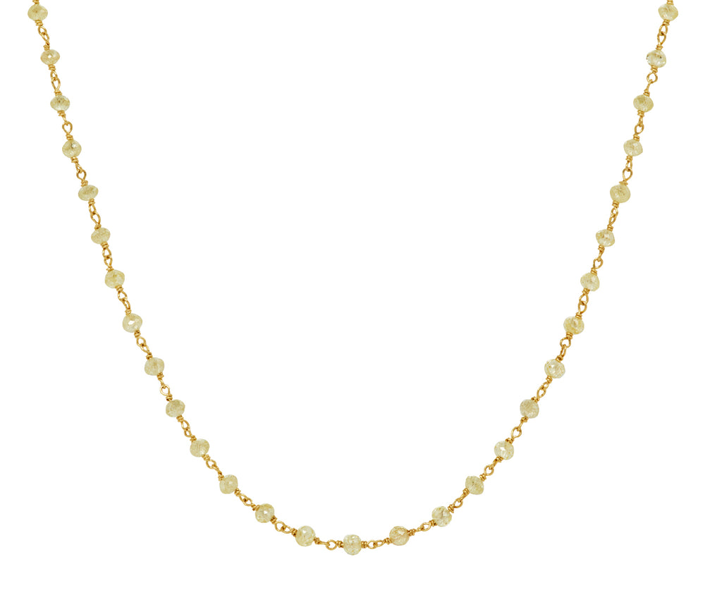 Yellow Diamond Rosary Flea Necklace