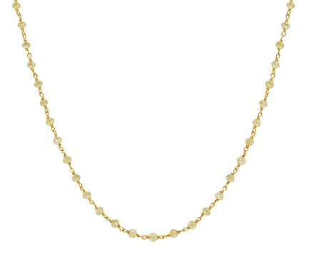 Yellow Diamond Rosary Flea Necklace