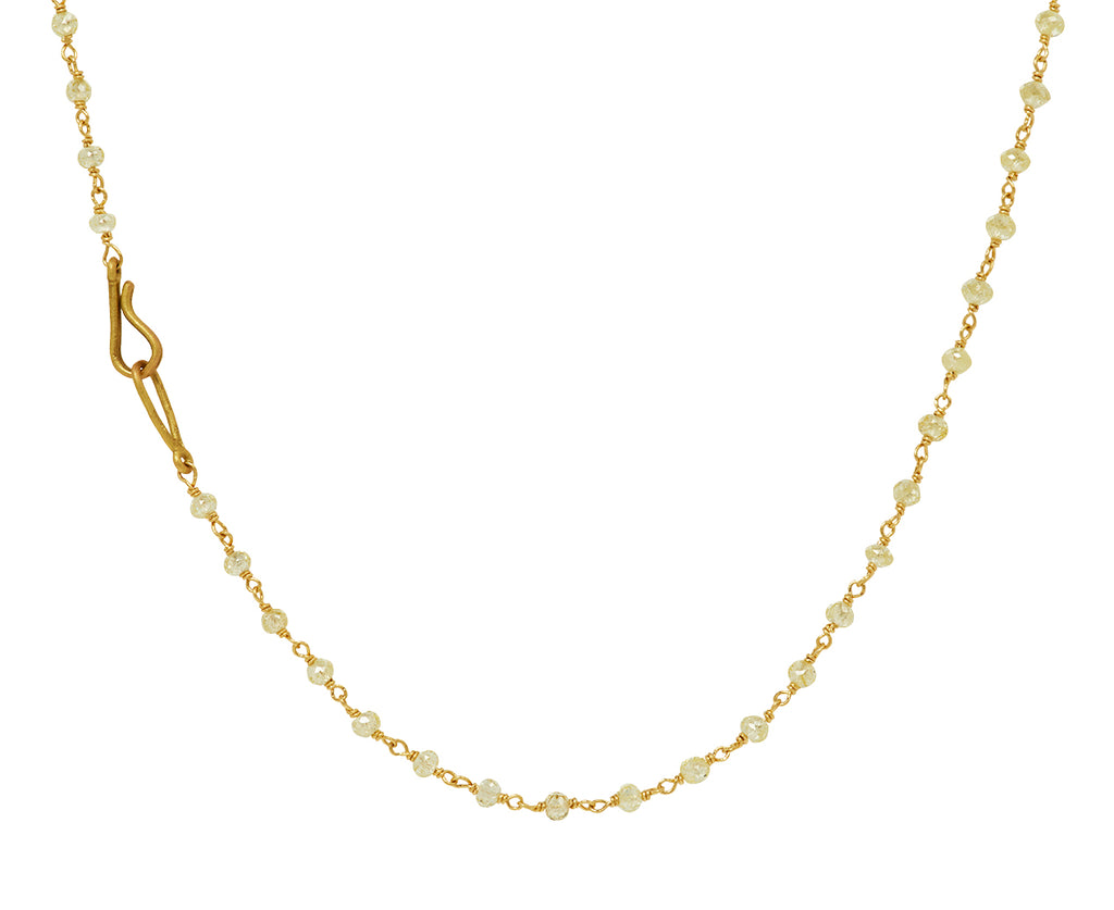 Yellow Diamond Rosary Flea Necklace