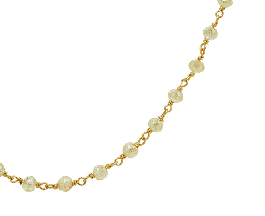 Yellow Diamond Rosary Flea Necklace