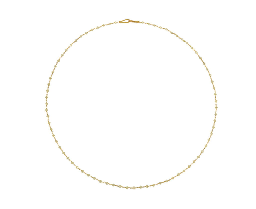 Yellow Diamond Rosary Flea Necklace