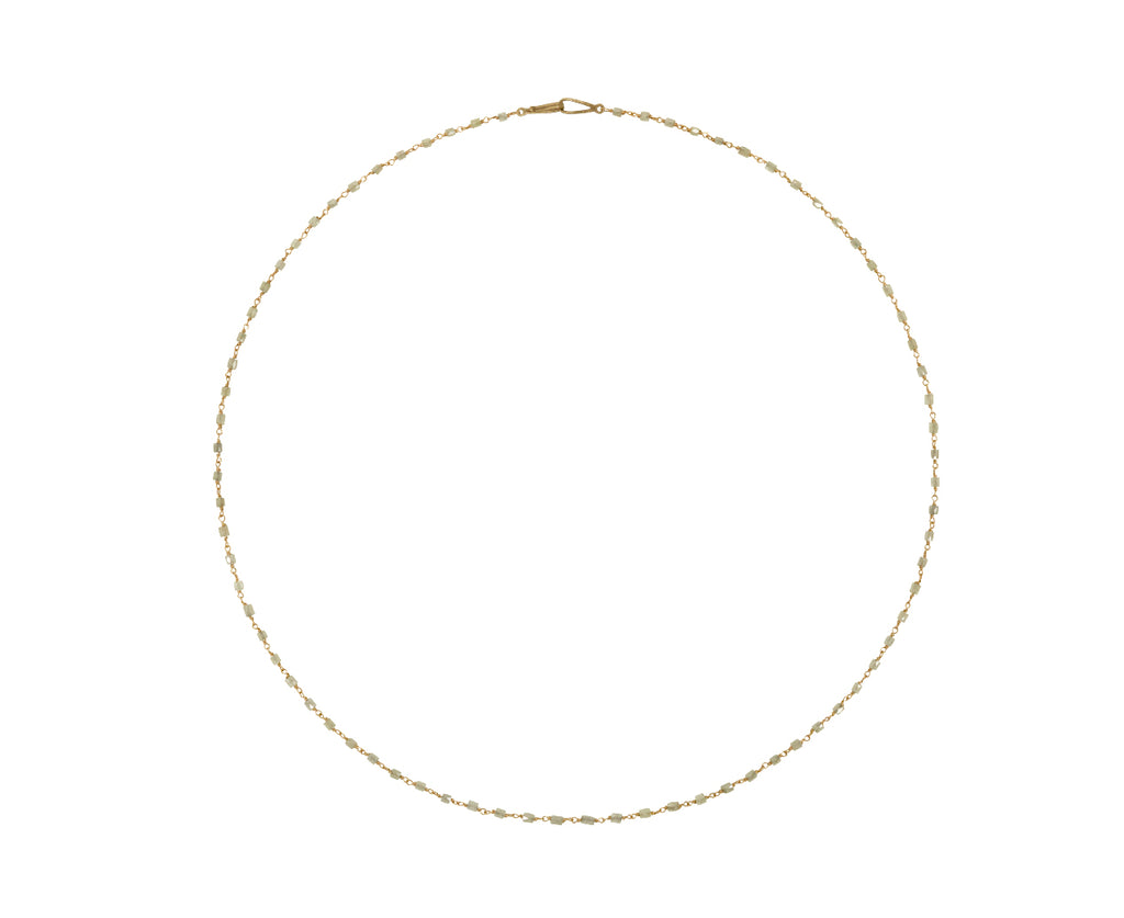 Gray Ice Cube Diamond Rosary Flea Necklace