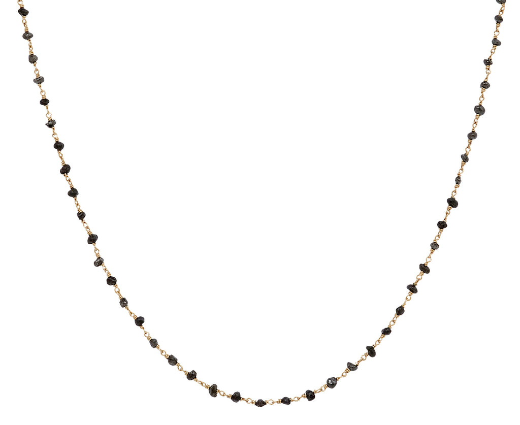 Anaconda Raw Black Diamond Rosary Flea Necklace