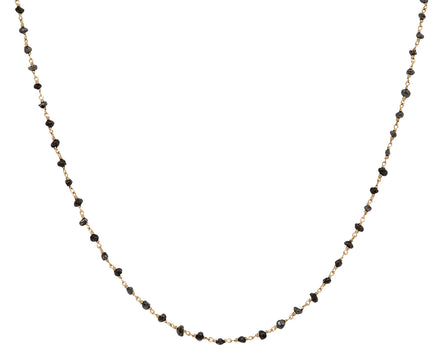 Anaconda Raw Black Diamond Rosary Flea Necklace