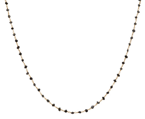 Anaconda Raw Black Diamond Rosary Flea Necklace