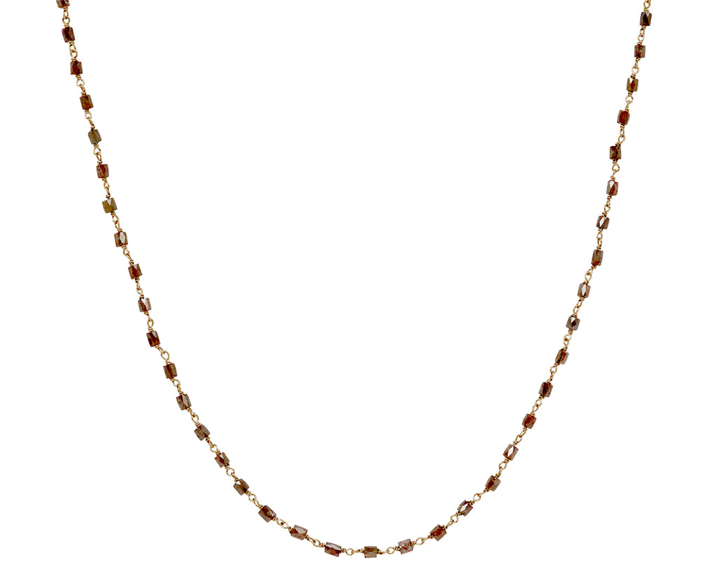 Brown Tube Diamond Rosary Flea Necklace - TWISTonline 