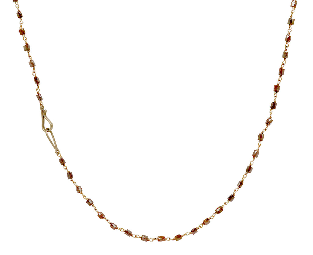 Brown Tube Diamond Rosary Flea Necklace - TWISTonline 