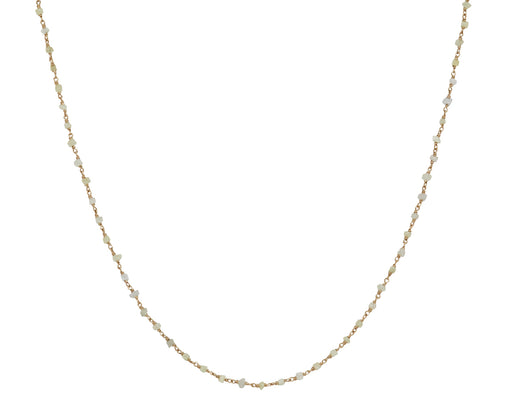 Raw Gray Diamond Rosary Flea Necklace
