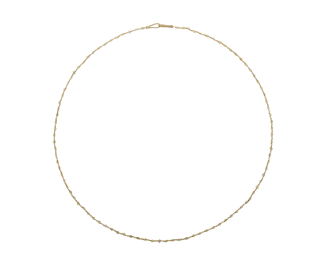 Raw Gray Diamond Rosary Flea Necklace