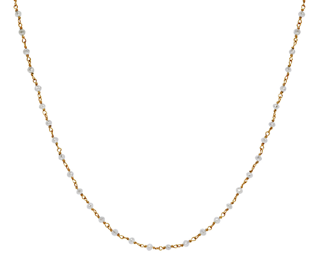 Raw Champagne Diamond Rosary Flea Necklace - TWISTonline 