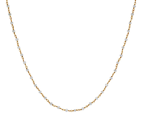 Raw Champagne Diamond Rosary Flea Necklace - TWISTonline 