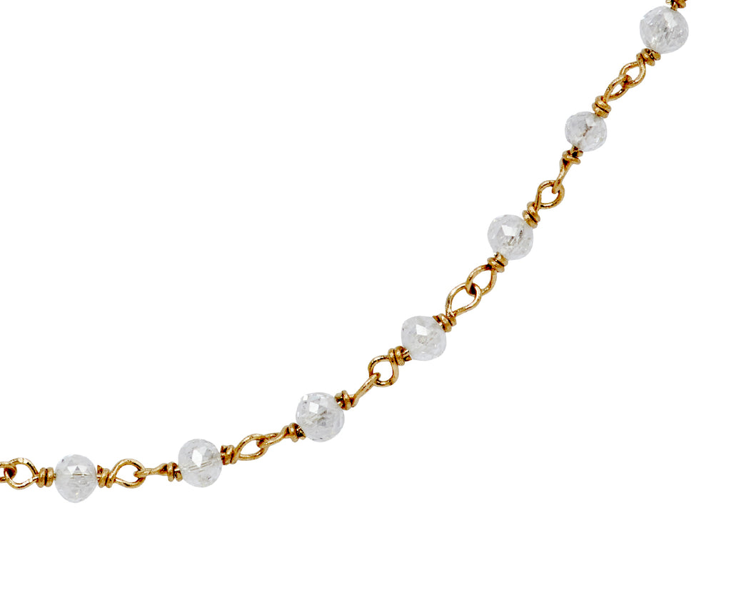 Raw Champagne Diamond Rosary Flea Necklace - TWISTonline 