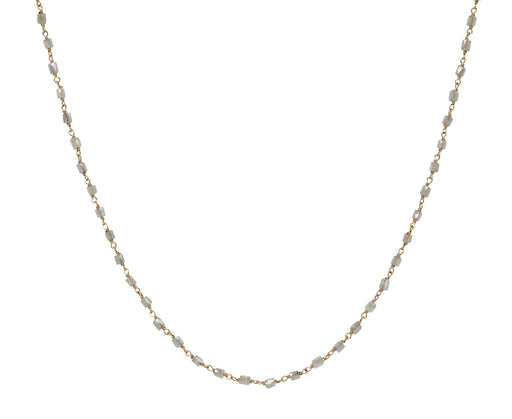 Ice Cube Diamond Rosary Flea Necklace