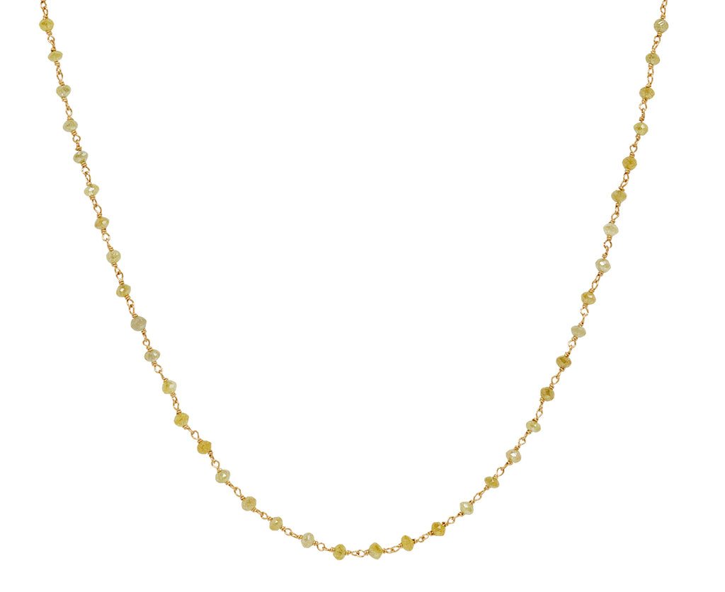 Yellow Diamond Rosary Flea Necklace