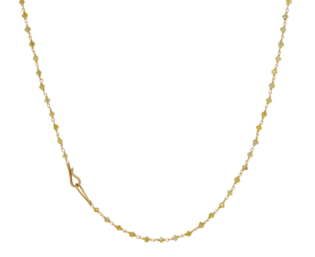 Yellow Diamond Rosary Flea Necklace