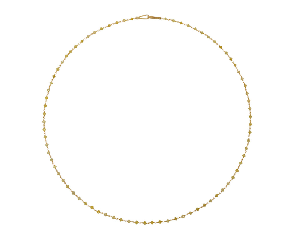 Yellow Diamond Rosary Flea Necklace