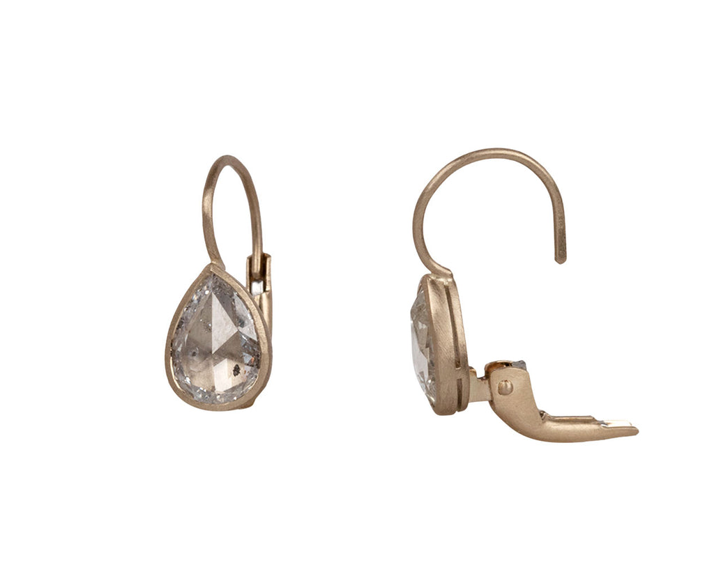 Anaconda White Diamond Gwyneth Earrings Lever Open