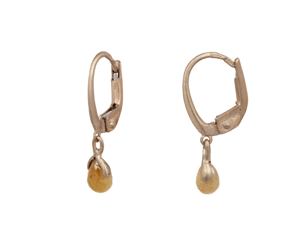 Anaconda Fancy Yellow Diamond Lauren Earrings Side View