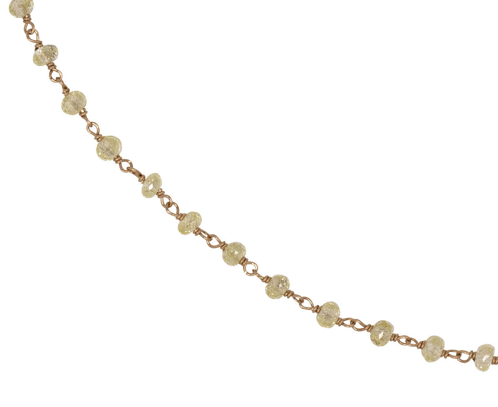 Pale Yellow Diamond Leah Rosary S Necklace