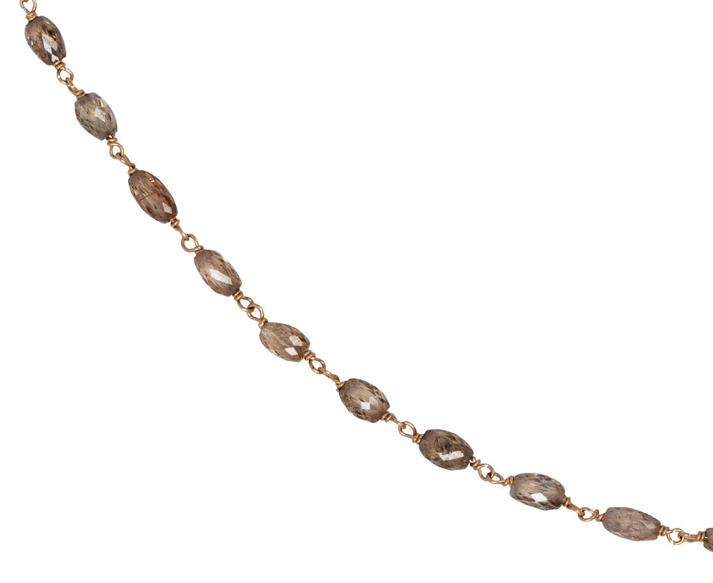 Champagne Diamond Micro Rosary S Necklace
