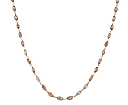 Anaconda Champagne Diamond Rosary S Micro Necklace