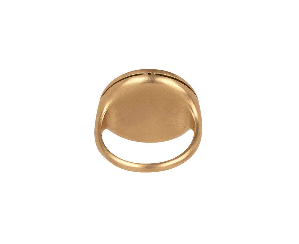Anaconda Green Garnet Simple Ring Back