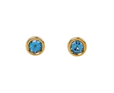 Blue Topaz Grotto Stud Earrings