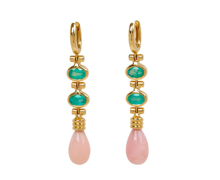 Emerald and Opal Porto Earrings