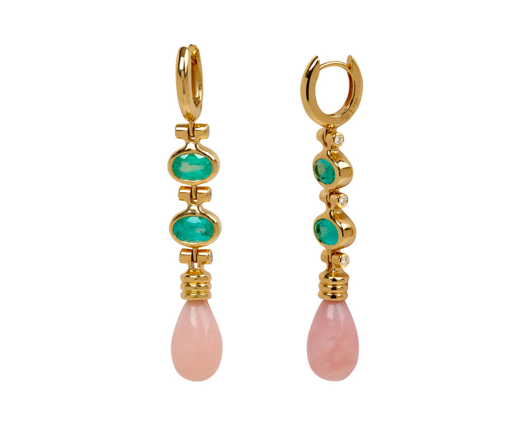 Emerald and Opal Porto Earrings