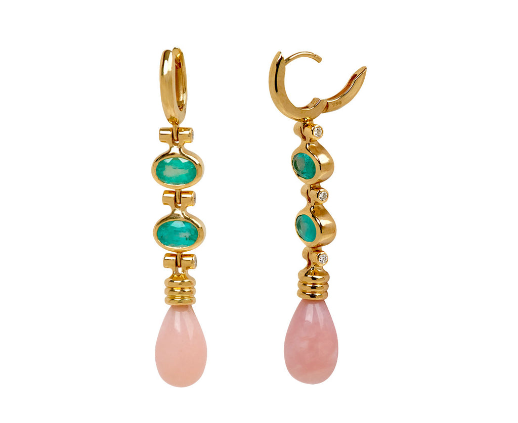 Emerald and Opal Porto Earrings