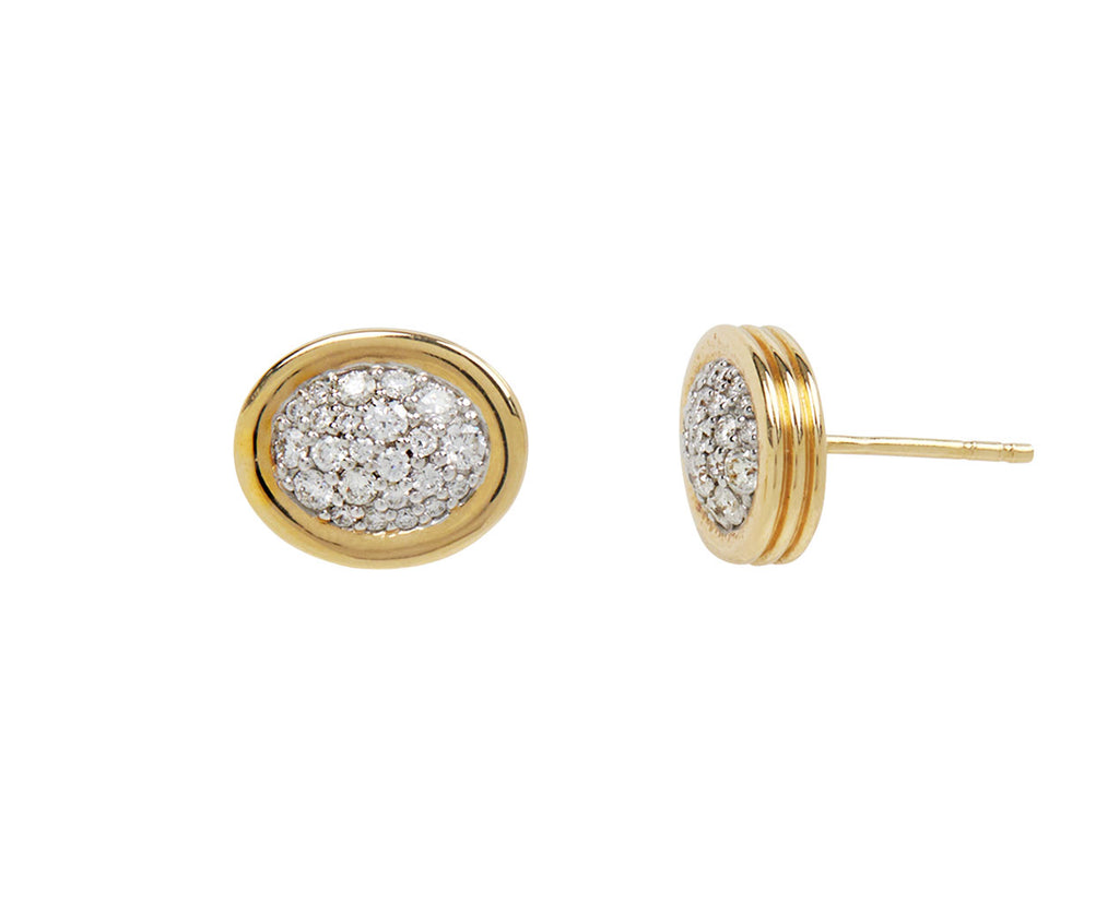 Pavé Diamond Scuba Stud Earrings
