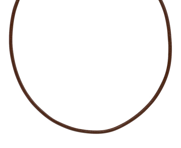 Beck Jewels Brown Leather Scuba Cord Necklace photo 2