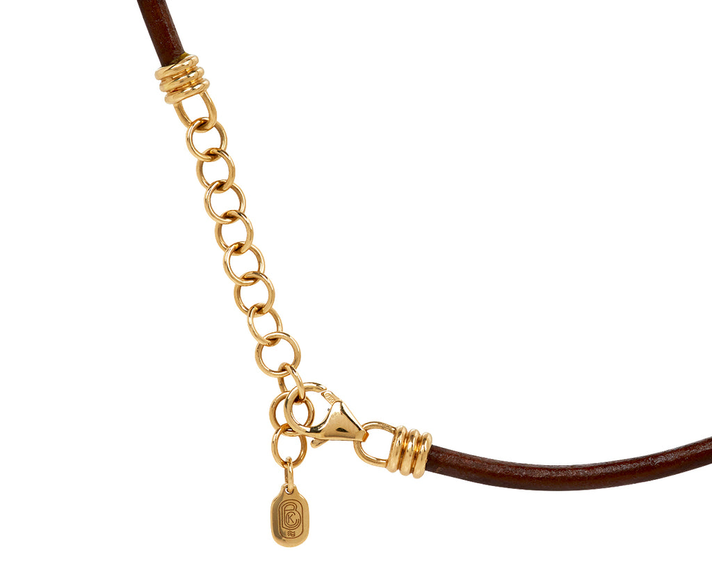Brown Leather Scuba Cord Necklace